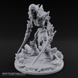 Erupting From Ruin Draugr Warlord Miniature for Dungeons and Dragons, Pathfinder or other TTRPGs