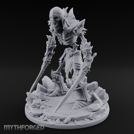 Erupting From Ruin Draugr Warlord Miniature for Dungeons and Dragons, Pathfinder or other TTRPGs