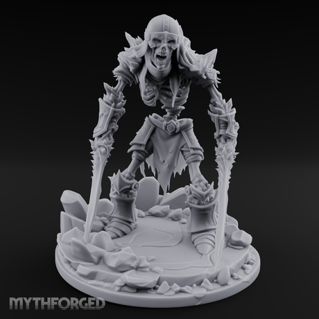 Erupting From Ruin Draugr Warlord Miniature for Dungeons and Dragons, Pathfinder or other TTRPGs