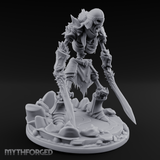 Erupting From Ruin Draugr Warlord Miniature for Dungeons and Dragons, Pathfinder or other TTRPGs