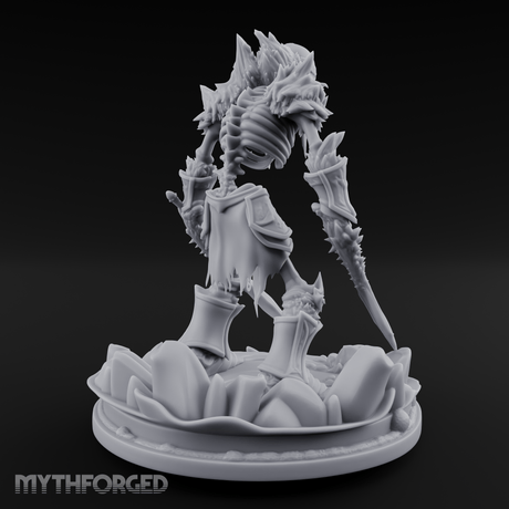 Erupting From Ruin Draugr Warlord Miniature for Dungeons and Dragons, Pathfinder or other TTRPGs