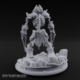 Erupting From Ruin Draugr Warlord Miniature for Dungeons and Dragons, Pathfinder or other TTRPGs