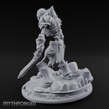 Erupting From Ruin Draugr Warlord Miniature for Dungeons and Dragons, Pathfinder or other TTRPGs