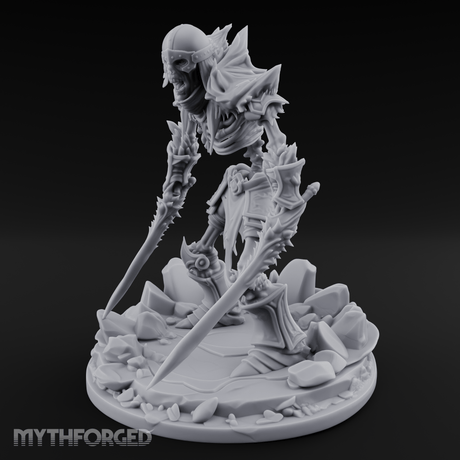 Erupting From Ruin Draugr Warlord Miniature for Dungeons and Dragons, Pathfinder or other TTRPGs