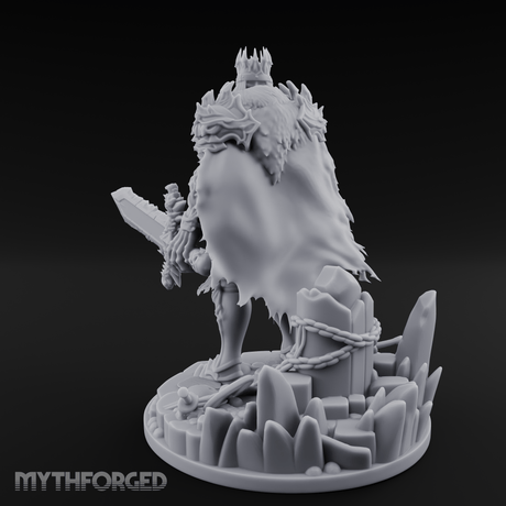Tattered And Towering Draugr Leader Miniature for Dungeons and Dragons, Pathfinder or other TTRPGs