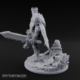 Tattered And Towering Draugr Leader Miniature for Dungeons and Dragons, Pathfinder or other TTRPGs