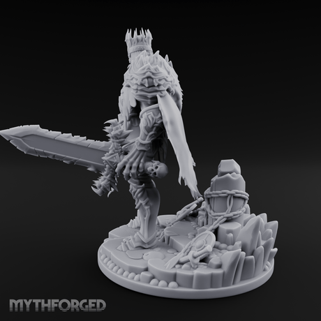 Tattered And Towering Draugr Leader Miniature for Dungeons and Dragons, Pathfinder or other TTRPGs