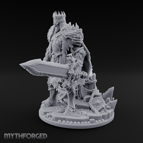 Tattered And Towering Draugr Leader Miniature for Dungeons and Dragons, Pathfinder or other TTRPGs
