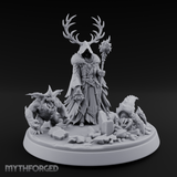 Antlered Summoning Draugr Shaman Miniature for Dungeons and Dragons, Pathfinder or other TTRPGs