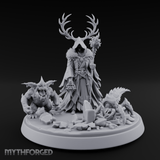 Antlered Summoning Draugr Shaman Miniature for Dungeons and Dragons, Pathfinder or other TTRPGs