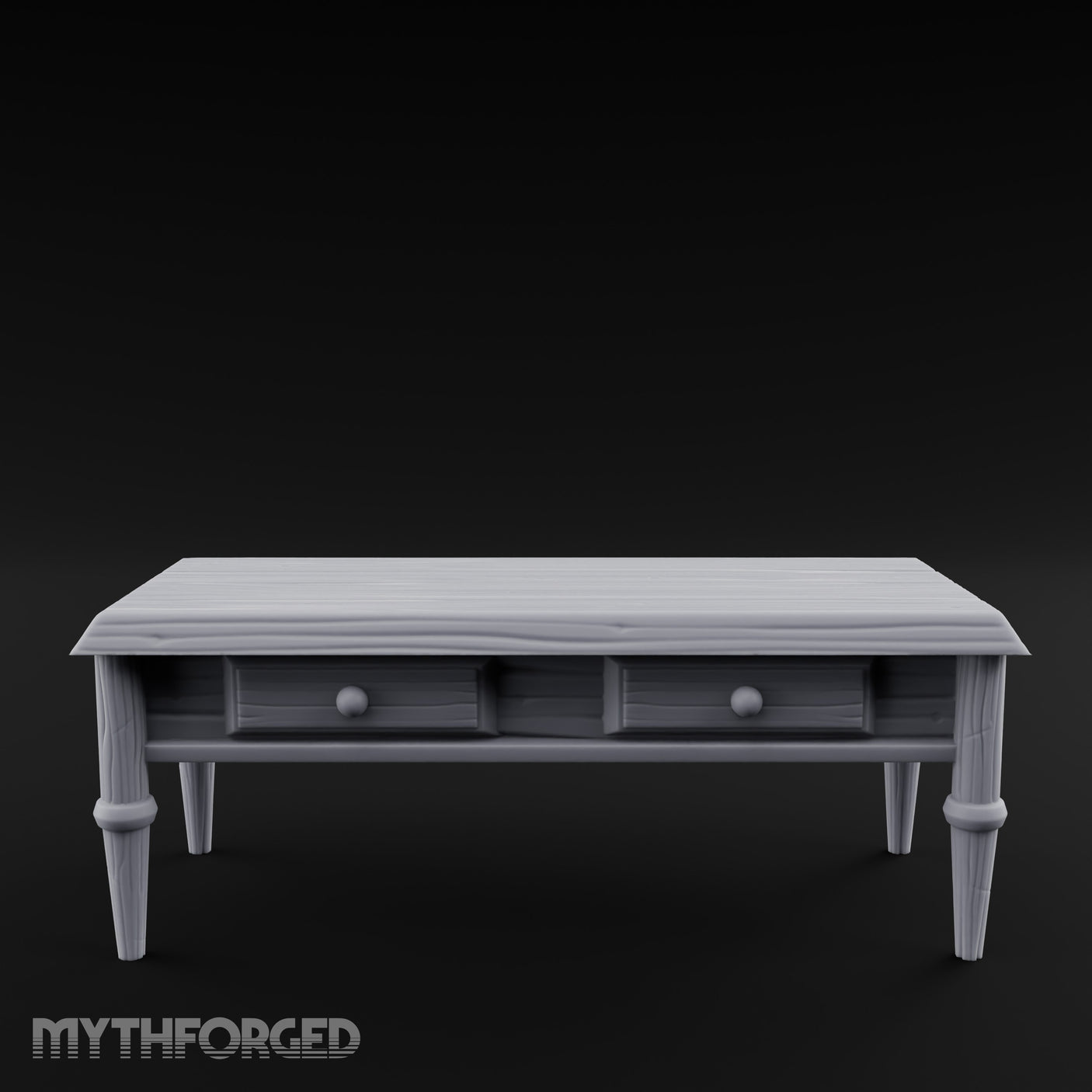 Drawer-Fitted Tapered-Leg Noble Writing Table Miniature for Dungeons and Dragons, Pathfinder or other TTRPGs