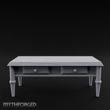 Drawer-Fitted Tapered-Leg Noble Writing Table Miniature for Dungeons and Dragons, Pathfinder or other TTRPGs