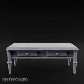 Drawer-Fitted Tapered-Leg Noble Writing Table Miniature for Dungeons and Dragons, Pathfinder or other TTRPGs