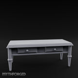 Drawer-Fitted Tapered-Leg Noble Writing Table Miniature for Dungeons and Dragons, Pathfinder or other TTRPGs