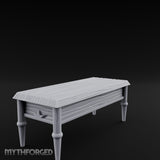 Drawer-Fitted Tapered-Leg Noble Writing Table Miniature for Dungeons and Dragons, Pathfinder or other TTRPGs