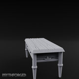 Drawer-Fitted Tapered-Leg Noble Writing Table Miniature for Dungeons and Dragons, Pathfinder or other TTRPGs