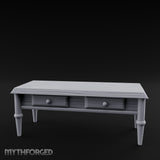 Drawer-Fitted Tapered-Leg Noble Writing Table Miniature for Dungeons and Dragons, Pathfinder or other TTRPGs