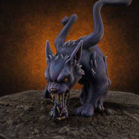 Drool Dripping Prowling Displacer Beast Cub — painted concept preview (miniature supplied unpainted)