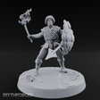 Torch Aloft Triumphant Human Spearman Miniature for Dungeons and Dragons, Pathfinder or other TTRPGs
