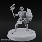 Torch Aloft Triumphant Human Spearman Miniature for Dungeons and Dragons, Pathfinder or other TTRPGs