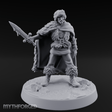 Cape Sweeping Swordsman Human Barbarian Miniature for Dungeons and Dragons, Pathfinder or other TTRPGs