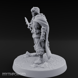 Cape Sweeping Swordsman Human Barbarian Miniature for Dungeons and Dragons, Pathfinder or other TTRPGs