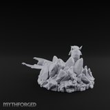 Sprawling On Stone Red Dragon Lounger Miniature for Dungeons and Dragons, Pathfinder or other TTRPGs