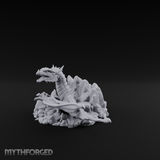 Sprawling On Stone Red Dragon Lounger Miniature for Dungeons and Dragons, Pathfinder or other TTRPGs