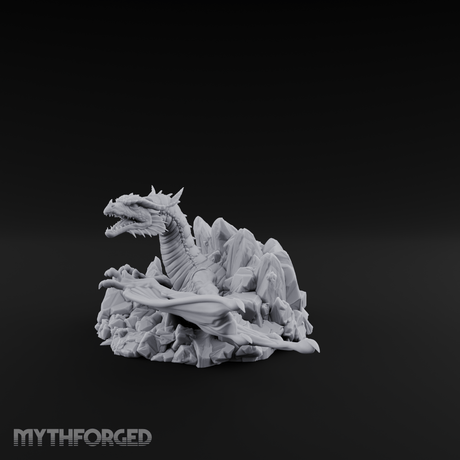 Sprawling On Stone Red Dragon Lounger Miniature for Dungeons and Dragons, Pathfinder or other TTRPGs