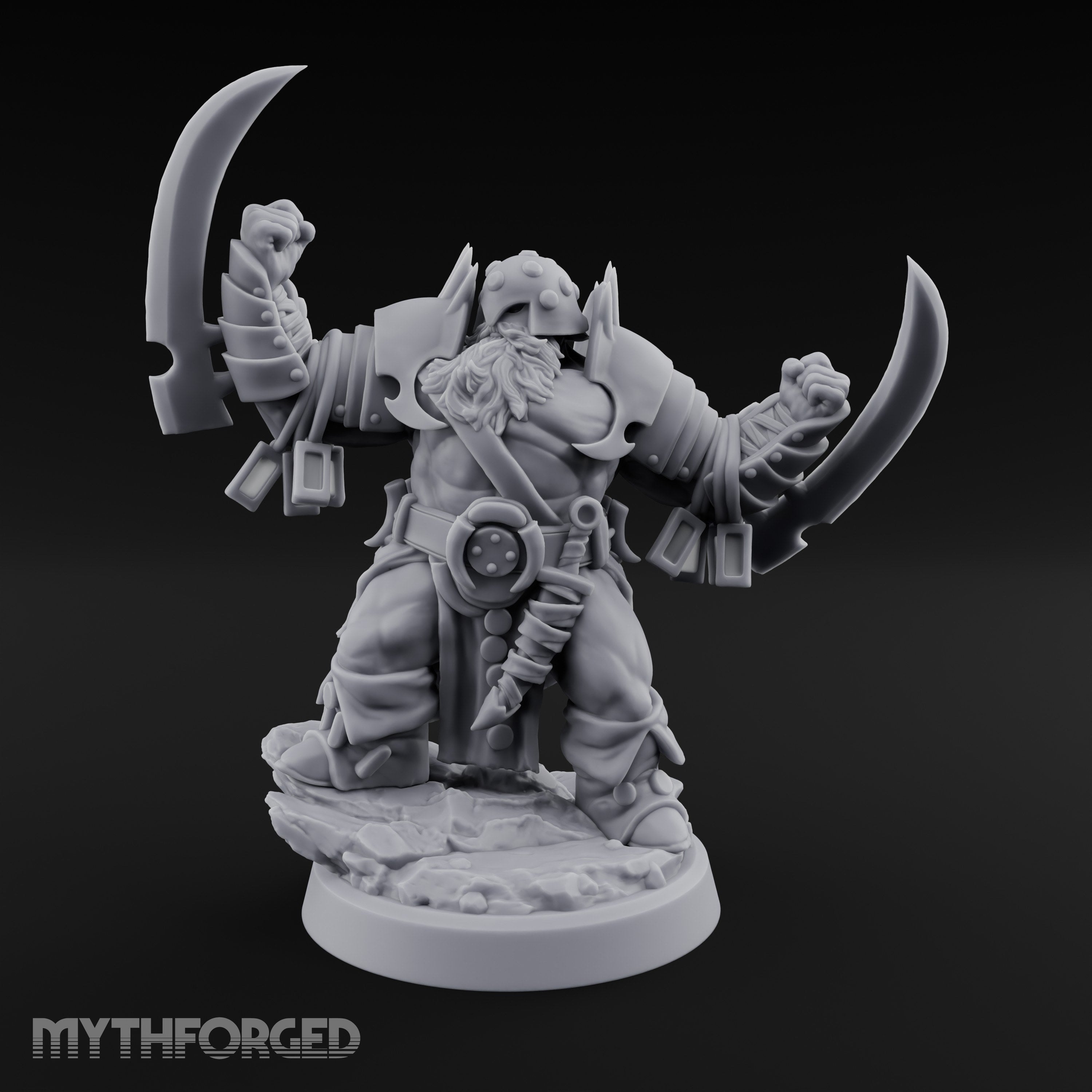Dual Blade Charging Dwarf Berserker – Myth Forged