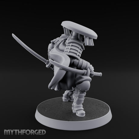 Dual Blade Drawing Human Shogunate Cleric Miniature for Dungeons and Dragons, Pathfinder or other TTRPGs