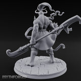 Dual Blade Striding Oni War Tyrant Miniature for Dungeons and Dragons, Pathfinder or other TTRPGs