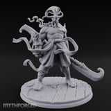 Dual Blade Striding Oni War Tyrant Miniature for Dungeons and Dragons, Pathfinder or other TTRPGs