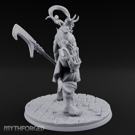 Dual Blade Striding Oni War Tyrant Miniature for Dungeons and Dragons, Pathfinder or other TTRPGs