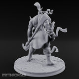Dual Blade Striding Oni War Tyrant Miniature for Dungeons and Dragons, Pathfinder or other TTRPGs