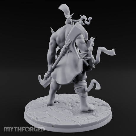 Dual Blade Striding Oni War Tyrant Miniature for Dungeons and Dragons, Pathfinder or other TTRPGs