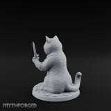 Dual Dagger Wielding Tabaxi Rogue Miniature for Dungeons and Dragons, Pathfinder or other TTRPGs