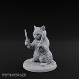 Dual Dagger Wielding Tabaxi Rogue Miniature for Dungeons and Dragons, Pathfinder or other TTRPGs
