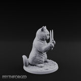 Dual Dagger Wielding Tabaxi Rogue Miniature for Dungeons and Dragons, Pathfinder or other TTRPGs