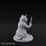 Dual Dagger Wielding Tabaxi Rogue Miniature for Dungeons and Dragons, Pathfinder or other TTRPGs