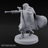 Dual Pistol Aiming Crouching Human Sniper Priest Miniature for Dungeons and Dragons, Pathfinder or other TTRPGs
