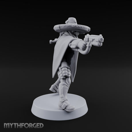 Dual Pistol Drawing Warforged Outlaw Miniature for Dungeons and Dragons, Pathfinder or other TTRPGs