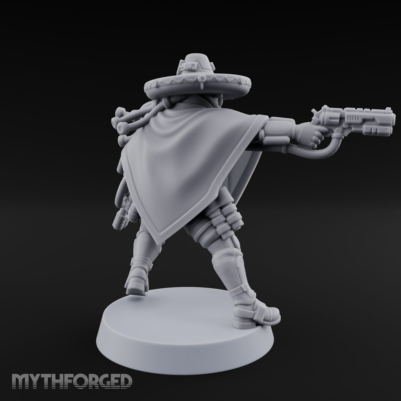 Dual Pistol Drawing Warforged Outlaw Miniature for Dungeons and Dragons, Pathfinder or other TTRPGs
