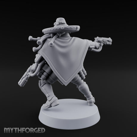 Dual Pistol Drawing Warforged Outlaw Miniature for Dungeons and Dragons, Pathfinder or other TTRPGs