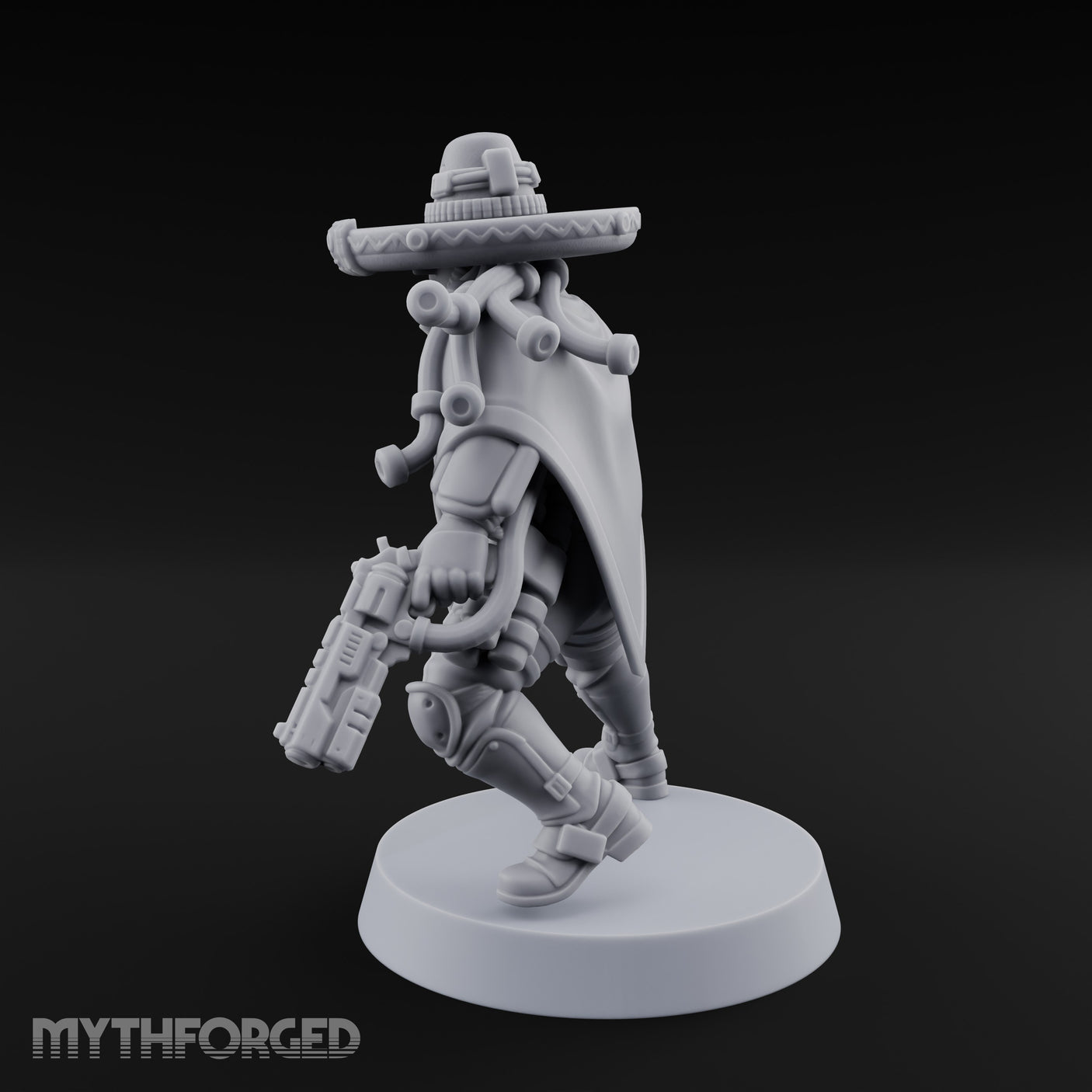 Dual Pistol Drawing Warforged Outlaw Miniature for Dungeons and Dragons, Pathfinder or other TTRPGs