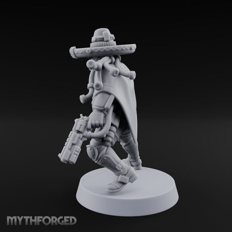 Dual Pistol Drawing Warforged Outlaw Miniature for Dungeons and Dragons, Pathfinder or other TTRPGs