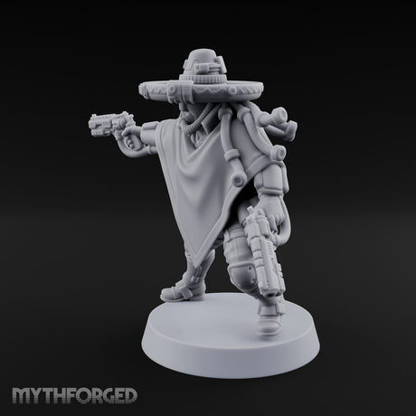 Dual Pistol Drawing Warforged Outlaw Miniature for Dungeons and Dragons, Pathfinder or other TTRPGs