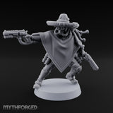 Dual Pistol Drawing Warforged Outlaw Miniature for Dungeons and Dragons, Pathfinder or other TTRPGs