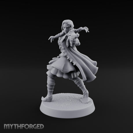 Dual Pistols Blazing Human Gunslinger Miniature for Dungeons and Dragons, Pathfinder or other TTRPGs