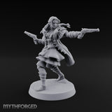 Dual Pistols Blazing Human Gunslinger Miniature for Dungeons and Dragons, Pathfinder or other TTRPGs